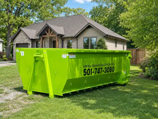 Residential dumpster rental for a home cleanout project